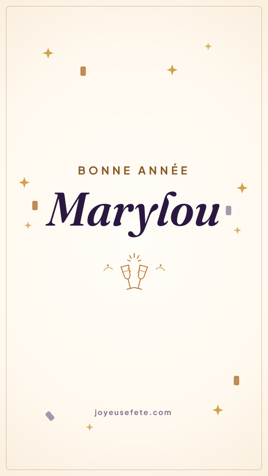 Image « Bonne année Marylou » au format story