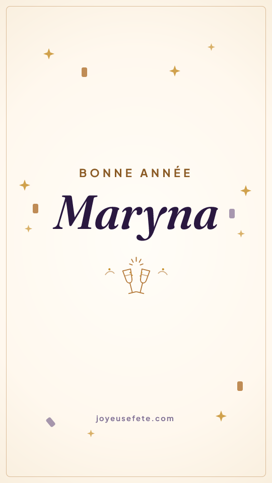 Image « Bonne année Maryna » au format story