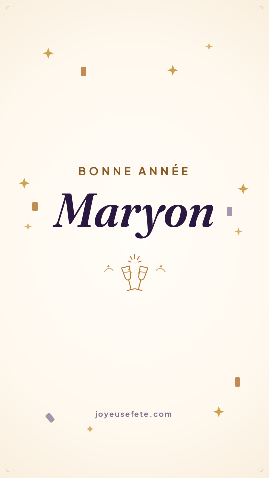 Image « Bonne année Maryon » au format story