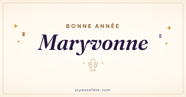 Image « Bonne année Maryvonne » au format large
