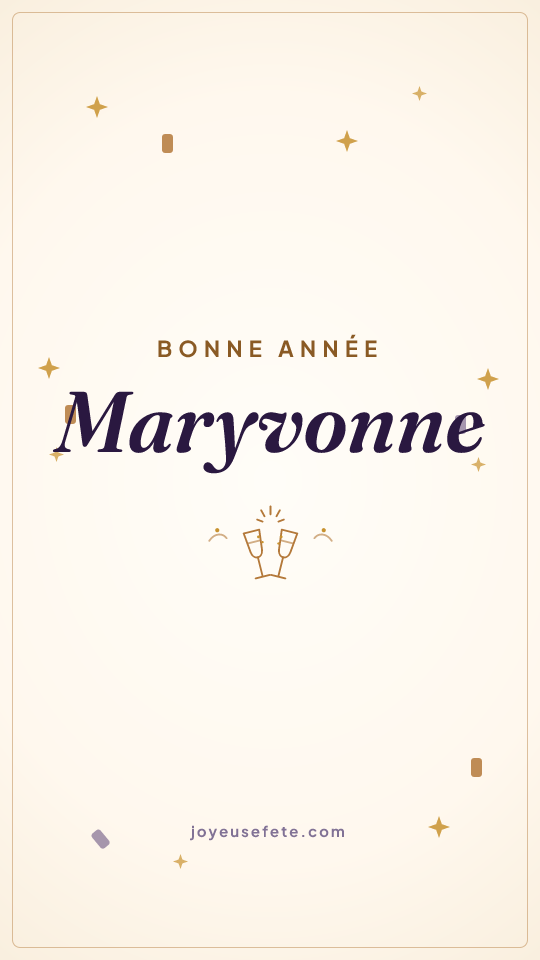 Image « Bonne année Maryvonne » au format story