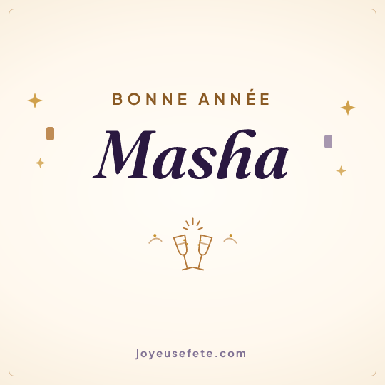 Image carrée « Bonne année Masha » pour WhatsApp