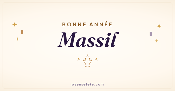 Image « Bonne année Massil » au format large
