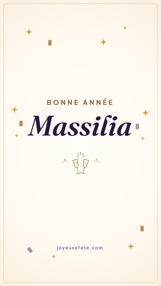 Image « Bonne année Massilia » au format story