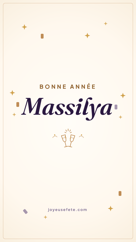 Image « Bonne année Massilya » au format story