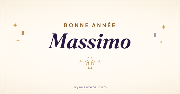 Image « Bonne année Massimo » au format large