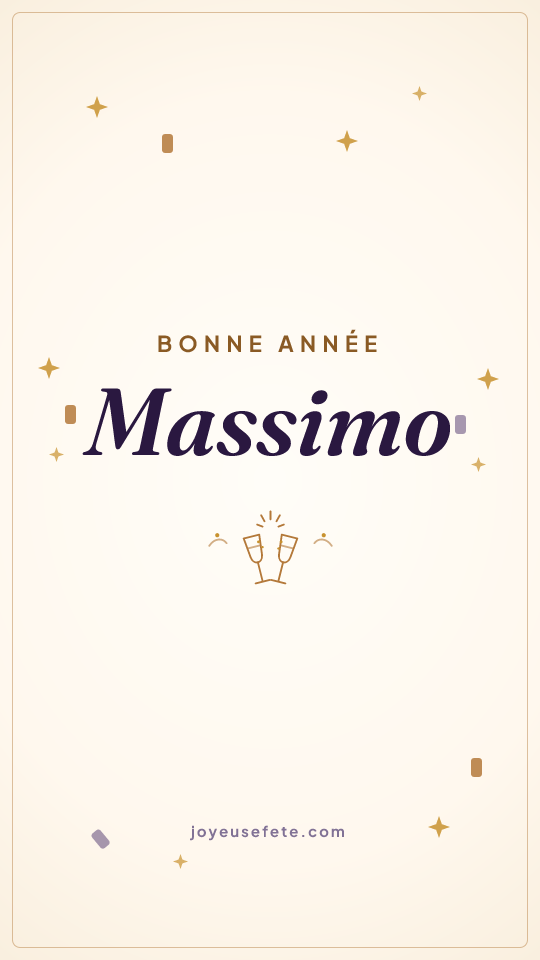 Image « Bonne année Massimo » au format story
