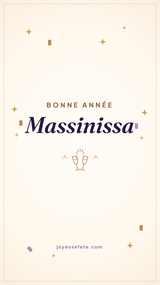 Image « Bonne année Massinissa » au format story