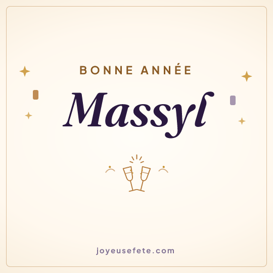 Image carrée « Bonne année Massyl » pour WhatsApp