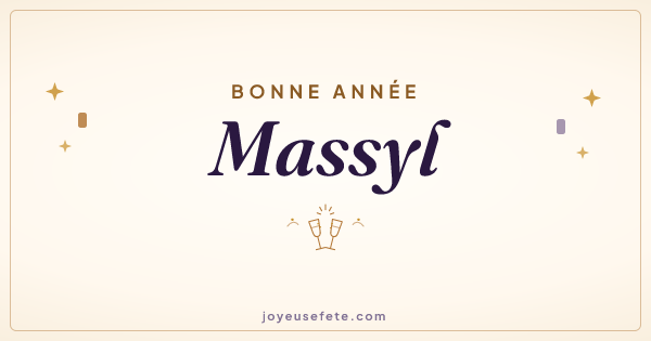Image « Bonne année Massyl » au format large