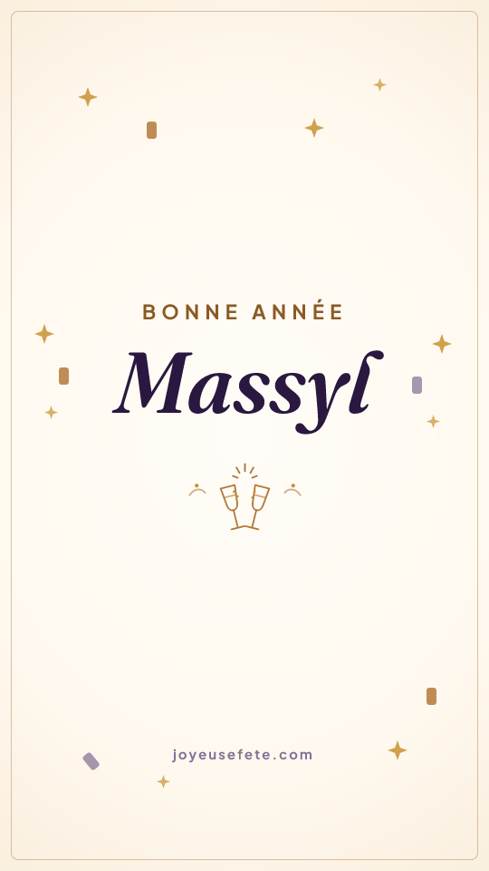Image « Bonne année Massyl » au format story