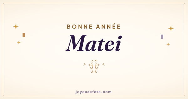 Image « Bonne année Matei » au format large