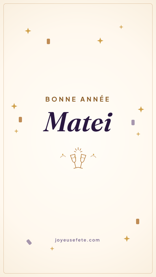 Image « Bonne année Matei » au format story