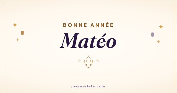 Image « Bonne année Matéo » au format large