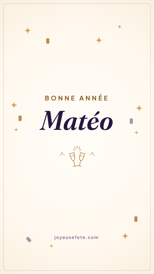 Image « Bonne année Matéo » au format story