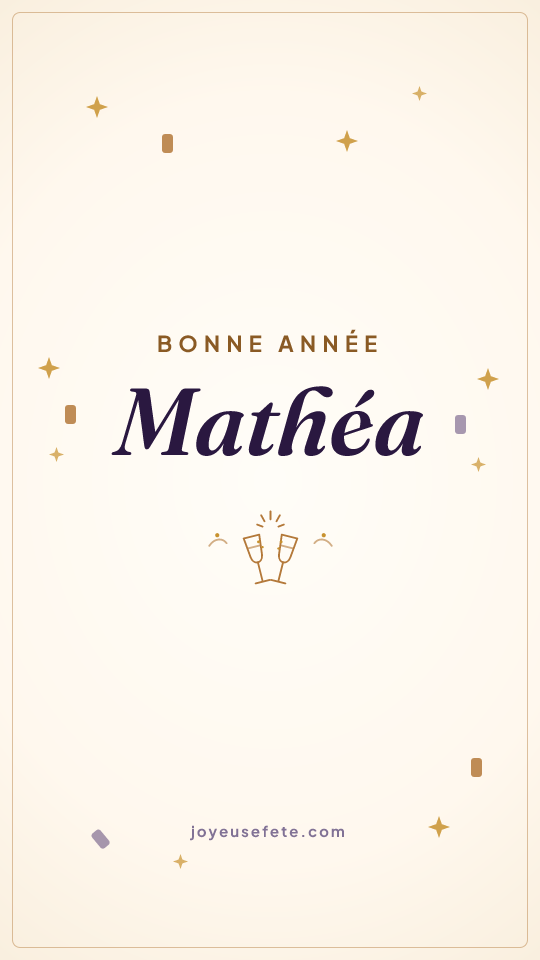 Image « Bonne année Mathéa » au format story