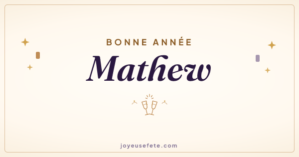Image « Bonne année Mathew » au format large