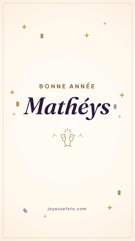 Image « Bonne année Mathéys » au format story