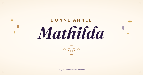 Image « Bonne année Mathilda » au format large