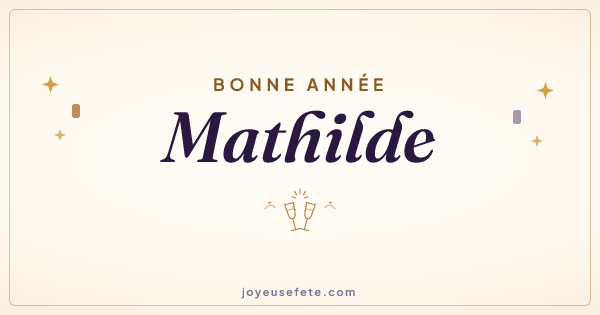 Image « Bonne année Mathilde » au format large