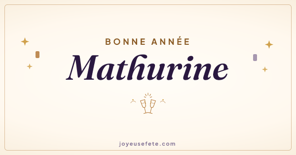 Image « Bonne année Mathurine » au format large