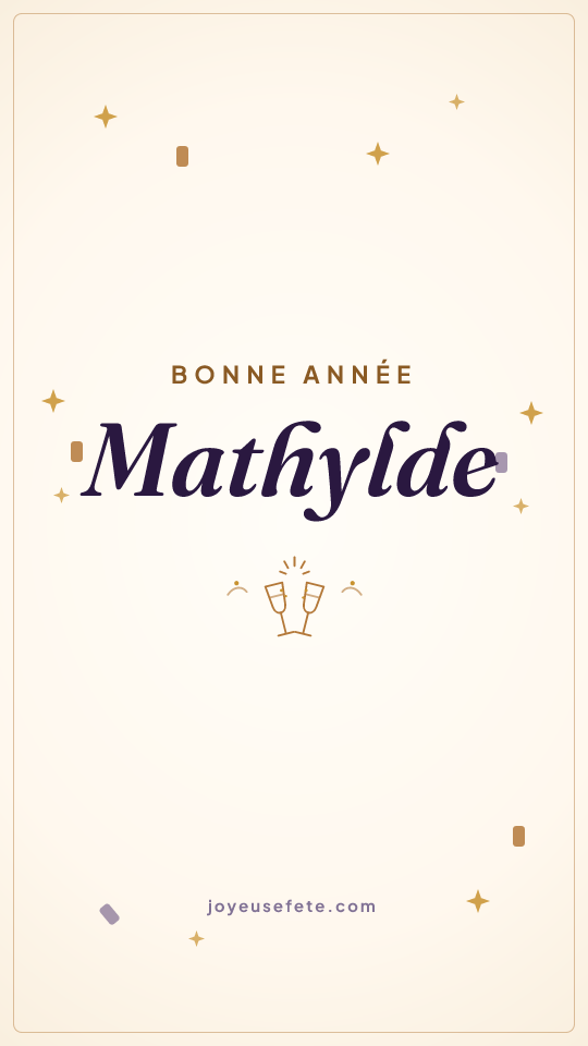 Image « Bonne année Mathylde » au format story