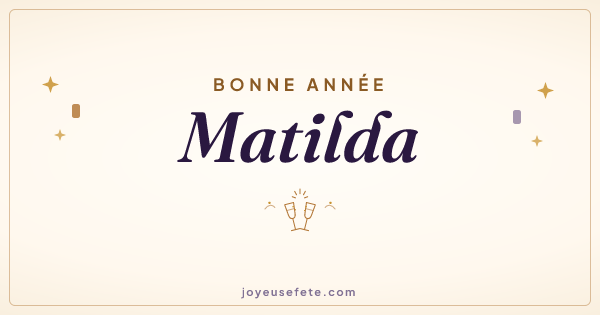 Image « Bonne année Matilda » au format large