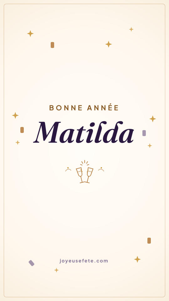 Image « Bonne année Matilda » au format story