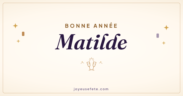 Image « Bonne année Matilde » au format large