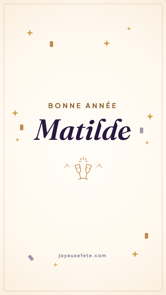 Image « Bonne année Matilde » au format story