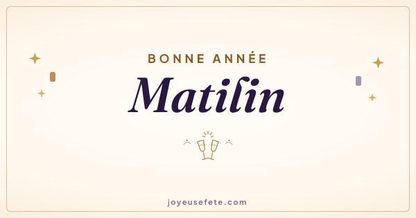 Image « Bonne année Matilin » au format large