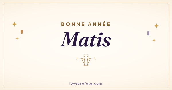 Image « Bonne année Matis » au format large