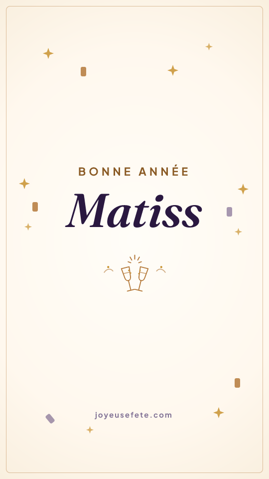 Image « Bonne année Matiss » au format story