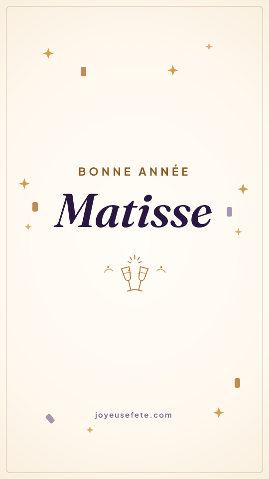 Image « Bonne année Matisse » au format story