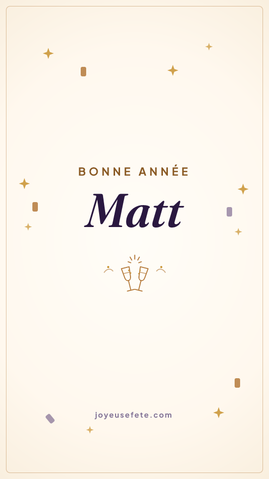 Image « Bonne année Matt » au format story