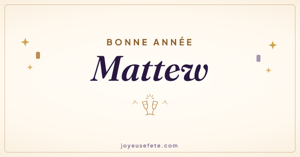 Image « Bonne année Mattew » au format large