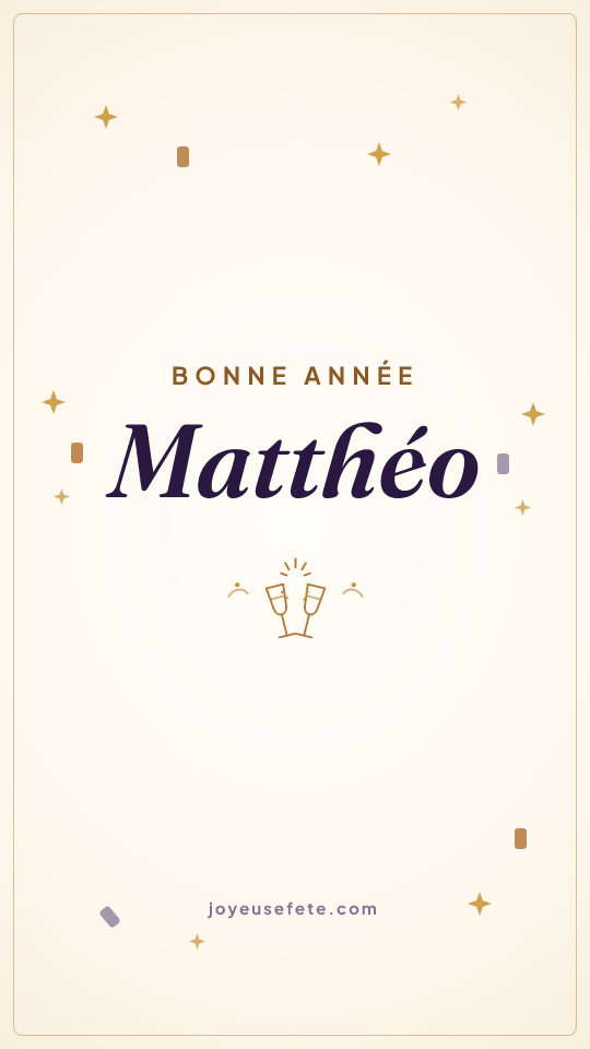 Image « Bonne année Matthéo » au format story