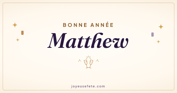 Image « Bonne année Matthew » au format large