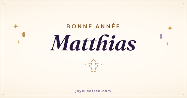 Image « Bonne année Matthias » au format large