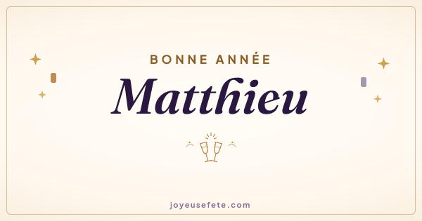 Image « Bonne année Matthieu » au format large