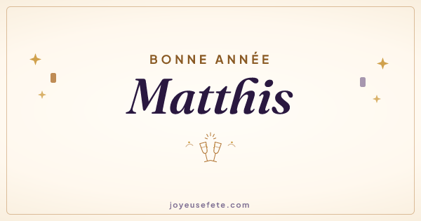 Image « Bonne année Matthis » au format large