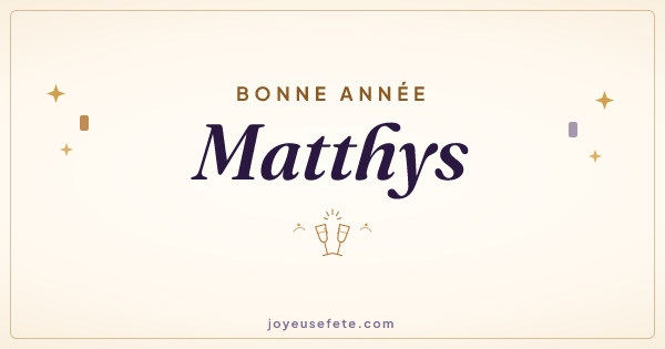 Image « Bonne année Matthys » au format large