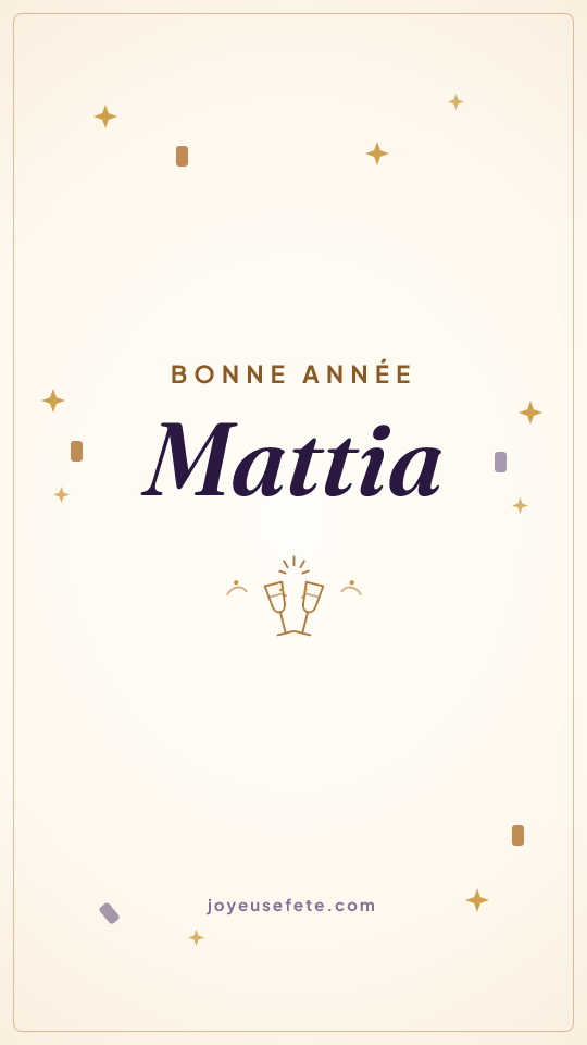 Image « Bonne année Mattia » au format story