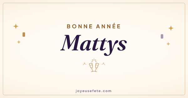 Image « Bonne année Mattys » au format large