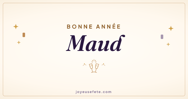 Image « Bonne année Maud » au format large