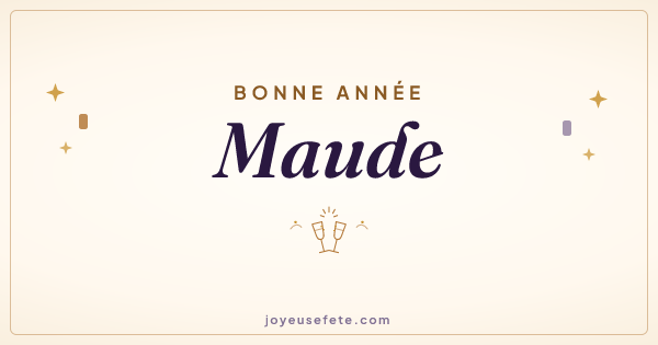 Image « Bonne année Maude » au format large