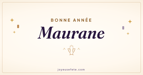Image « Bonne année Maurane » au format large
