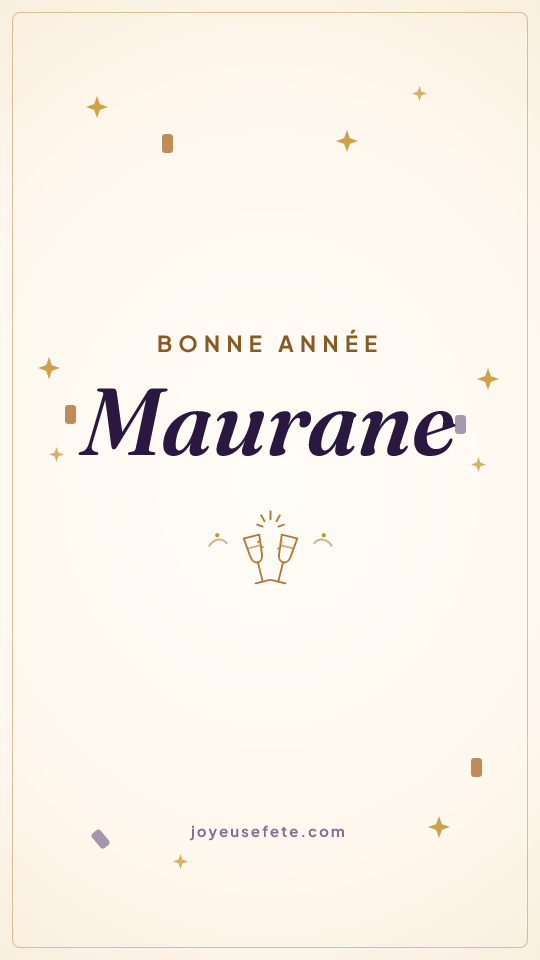 Image « Bonne année Maurane » au format story