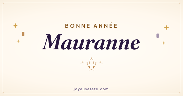 Image « Bonne année Mauranne » au format large