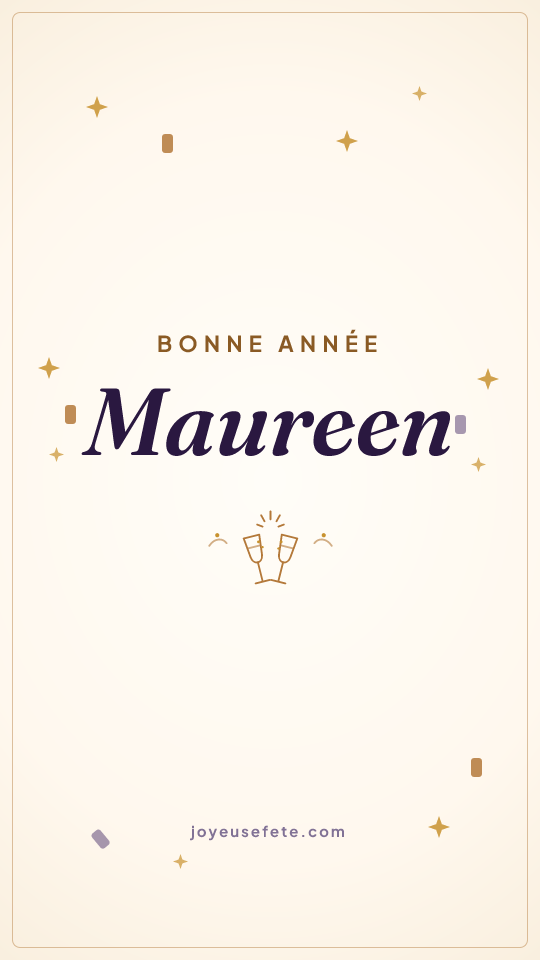 Image « Bonne année Maureen » au format story